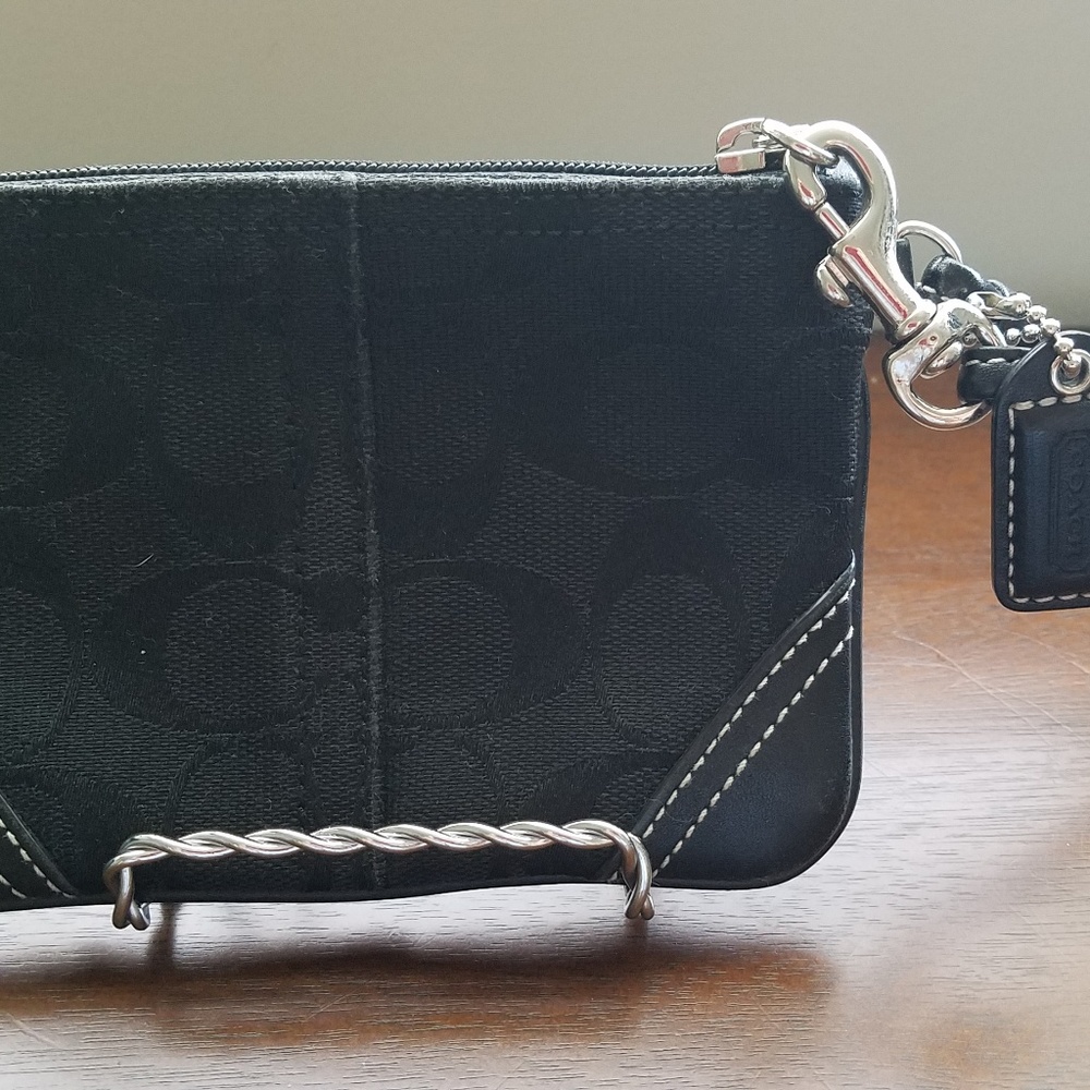 Black COACH wristlet